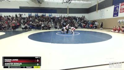 120 lbs Cons. Round 1 - Karsten Bowles, Cascade (Leavenworth) vs Mason James, Riverside