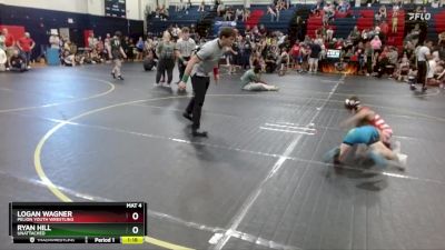 72 lbs Semifinal - Logan Wagner, Pelion Youth Wrestling vs Ryan Hill, Unattached