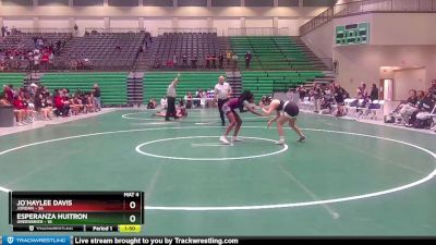 130 lbs Quarterfinals (8 Team) - Jo`Haylee Davis, Jordan vs Esperanza Huitron, Greenbrier