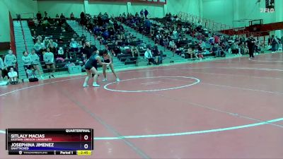 136 lbs Quarterfinal - Sitlaly Macias, Eastern Oregon University vs Josephina Jimenez, Unattached