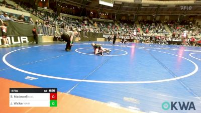 67 lbs Round Of 16 - Spencer Madewell, Collinsville Cardinal Youth Wrestling vs Jaxon Walker, Harrah Little League Wrestling