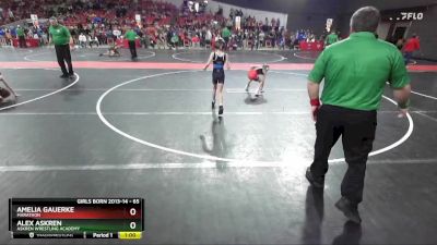 65 lbs Cons. Round 5 - Alex Askren, Askren Wrestling Academy vs Amelia Gauerke, Marathon