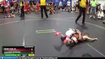 52 lbs Quarterfinals (8 Team) - Channing Bowman, Pomona Elite vs Adam Husk Jr, The Funky Singlets Teal
