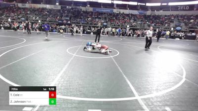 72 lbs Rr Rnd 1 - Trevor Cole, Eierman Elite vs Zander Johnson, Purler Wrestling Academy