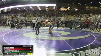 2A 285 lbs Cons. Round 2 - Jared Apple, Zephyrhills vs Nikko Frattarelli, Charlotte Hs