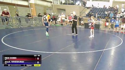 86 lbs Quarterfinal - Mick Dobbs, AK vs Kalel Winesburgh, TN