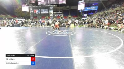 132 lbs Cons 32 #2 - Mantee Mills, Georgia vs Collin McDowell, Wisconsin