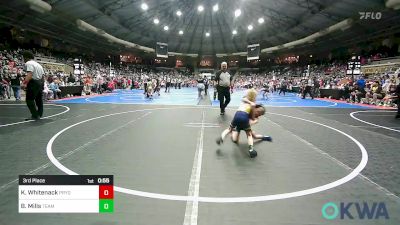 43 lbs 3rd Place - Kade Whitenack, Pryor Tigers vs B.a. Mills, Team Tulsa Wrestling Club