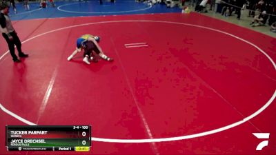 100 lbs Cons. Round 3 - Jayce Drechsel, Fergus Falls vs Tucker Parpart, Waseca