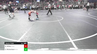 49 lbs Quarterfinal - Asher Wilbur, Predator Wrestling vs Enzo Richardson, Team Owls