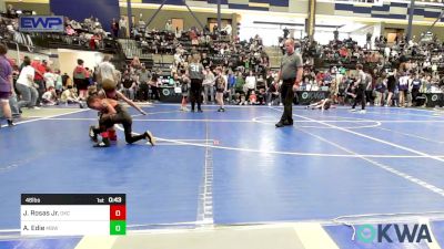 46 lbs Semifinal - Jose Rosas Jr., OKC Saints Wrestling vs Ashton Edie, Mustang Bronco Wrestling Club