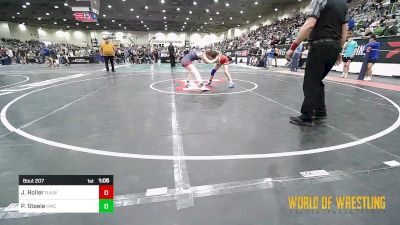 106 lbs Quarterfinal - Jadyn Roller, Rollers Academy Of Wrestling vs Paxton Steele, Harrisburg Mat Club