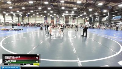 92 lbs Rd# 7- 10:45am Saturday Final Pool - Max Dinges, POWA vs Cache Williams, Oklahoma Elite