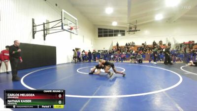 113 lbs Champ. Round 3 - Carlos Melgoza, Kingsburg vs Nathan Kaiser, Monache