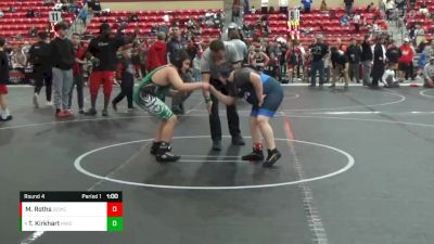 168 lbs Round 4 - Tuxley Kirkhart, Mulvane Wrestling Club vs Maxton Roths, Dodge City Wranglers Club