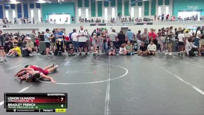 84 lbs Quarterfinal - Bradley French, Tritons Wrestling Club vs Usmon Ulmasov, Caveman Wrestling