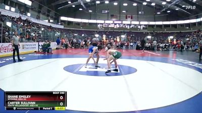 116 lbs Cons. Round 3 - Shane Emsley, Wyoming Area Hs vs Carter Sullivan, South Williamsport Area Hs