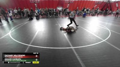 56 lbs Quarterfinal - Dekker Kamrath, Waterford Youth Wrestling Club vs Zachary Wilczewski, Team Nazar Training Center