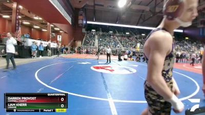 4A-120 lbs Quarterfinal - Darren Provost, Campbell County vs Liam Knerr, Laramie