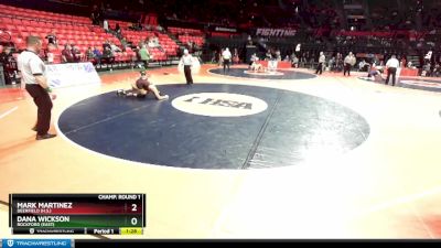 2A 144 lbs Champ. Round 1 - Mark Martinez, Deerfield (H.S.) vs Dana Wickson, Rockford (East)