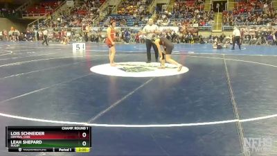 135 lbs Champ. Round 1 - Leah Shepard, Rugby vs Lois Schneider, Central Cass