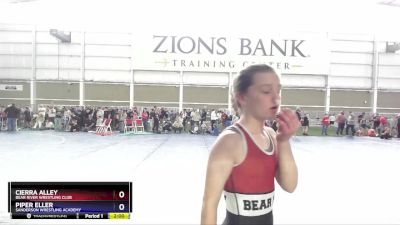 85-93 lbs Semifinal - Piper Eller, Sanderson Wrestling Academy vs Cierra Alley, Bear River Wrestling Club