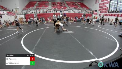 70-75 lbs Final - Nazeyah Pina, Wesley Wrestling Club vs Aviree Williams, Lions Wrestling Academy