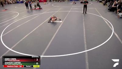 59-66 lbs Semifinal - Dawson Carter, Flat Earth Wrestling Club vs Aden Czepa, New Prague Wrestling