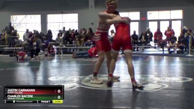 184 lbs Champ. Round 1 - Charles Baczek, Wabash College vs Justin Carnahan, Olivet College