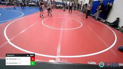 85 lbs Consi Of 4 - Whitacre Quillman, Jenks Trojan Wrestling Club vs Bear Ontiveros, R.A.W.