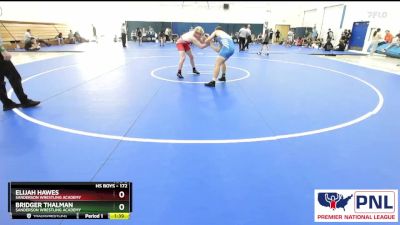 172 lbs Championship Bracket - Bridger Thalman, Sanderson Wrestling Academy vs Elijah Hawes, Sanderson Wrestling Academy