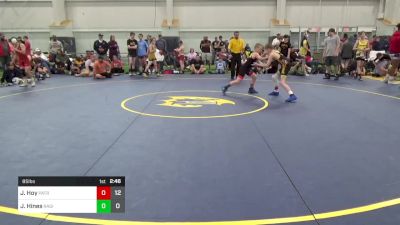 85 lbs Round 2 - Jackson Hoy, Patriots WC WV vs Jett Hines, Ragin Raisins