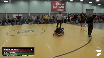 74-75 lbs Round 2 - Jordyn Showers, Front Royal Wrestling Club vs Eliza Mitchell, Rangers Wrestling Club