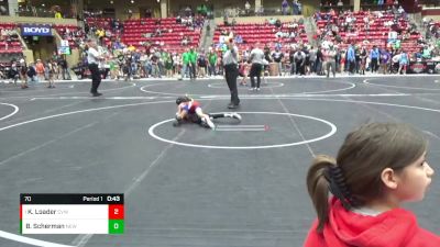 70 lbs Quarterfinal - Kendra Loader, Caney Valley Wrestling vs Briar Scherman, Oz Trojan Wrestling Club