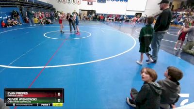 87 lbs Round 1 - Evan Propes, Eastside United vs Oliver Wisniewski, Green River Grapplers