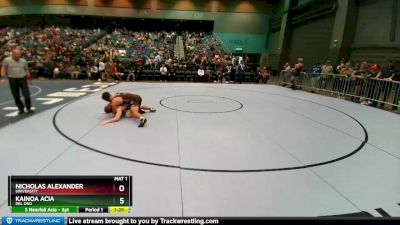 190 lbs Quarterfinal - Kainoa Acia, Del Oro vs Nicholas Alexander, University