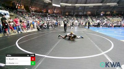 67 lbs Round Of 32 - Keyvon Wyatt, Perkins vs Eli Howle, Shawnee Takedown Club