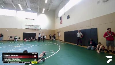 70 lbs Round 3 - Damian Peinado, Ascend Wrestling Academy vs Brady Haskins, Cherry Creek Wrestling Club