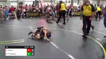 46 lbs Quarterfinals (8 Team) - Kolby Pitzen, East Kansas Eagles vs Braxton Thompson, Untouchables Purple