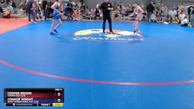 83 lbs Semifinal - Cooper Brown, Cowboy Mat Club vs Connor Wright, Askeo International Mat Club