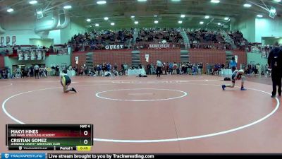 195 lbs Quarterfinal - Cristian Gomez, Jennings County Wrestling Club vs Makyi Hines, Red Hawk Wrestling Academy