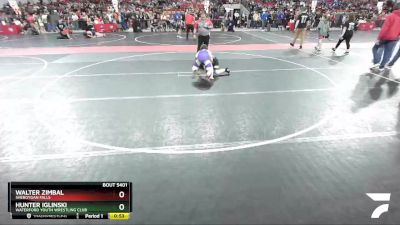 105 lbs Quarterfinal - Hunter Iglinski, Waterford Youth Wrestling Club vs Walter Zimbal, Sheboygan Falls