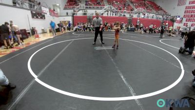 46 lbs Consi Of 8 #1 - Greyson Sumrall, Harrah Little League Wrestling vs Baker Johns, Perry Wrestling Academy