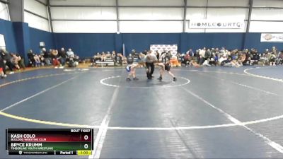 63 lbs Quarterfinal - Kash Colo, Bulldog Wresting Club vs Bryce Krumm, Timberline Youth Wrestling