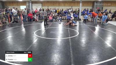 I 100 lbs Semifinal - Justin Jones, Port Jervis vs Gryphon Foster, Cazenovia