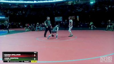 100 lbs Cons. Round 3 - Kiahna Spellman, Brighton vs Piper Montoya, Canon City