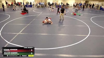 98 lbs Cons. Round 4 - Kolton Haskins, Zimmerman Wrestling Club vs Ethan Johnson, Minnesota