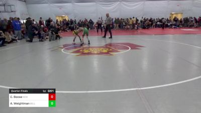 80 lbs Quarterfinal - Colton Boose, New Oxford vs Anthony Weightman, Belle Vernon