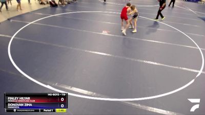 119 lbs Round 1 - Finley Hilyar, Pinnacle Wrestling Club vs Donovan Zima, Minnesota