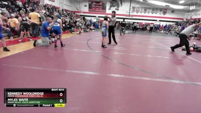 95-100 lbs Quarterfinal - Kennedy Wooldridge, Pirate Powerhouse Wrestling Ac vs Myles Waite, Grain Valley Youth Wrestling